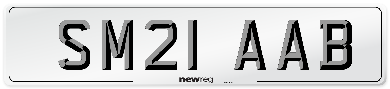 SM21 AAB Number Plate from New Reg